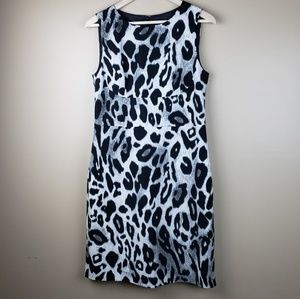 EUC Ann Taylor Leopard Print Sheath Dress, size 8